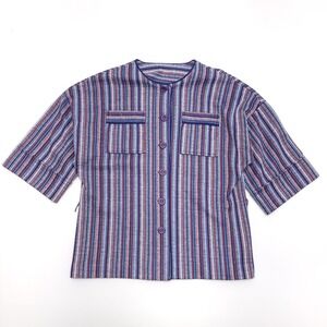 Vintage Polyester Swing Top Women's Marty Gutmack Knit Button Up Stuardes Groovy